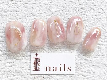 アイネイルズ 梅田店(I nails)/ニュアンスワイヤーパール¥7700