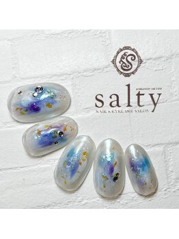 ネイルアンドアイラッシュサロン ソルティ 寺田町(salty)/ニュアンスネイル