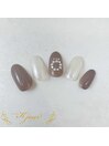 シンプルリースネイル