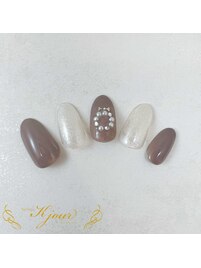 シンプルリースネイル