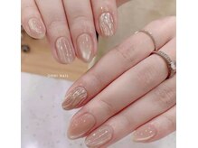 ヘブン ネイル 鶯谷(HEAVEN Nail)/ミラーベージュネイル