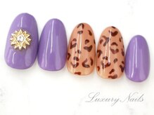 ラグジュアリーネイルズ オオミヤ(Luxury Nails Omiya)/パープル*レオパードネイル