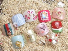 ネイルアンドアイラッシュスタジオ シュシュ(chouchou)/フットネイル◇親指art