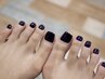 【FOOTシンプル】ジェルネイルマグネット¥7000/カラー,ラメ¥6500