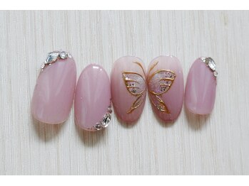 蝶々ネイル