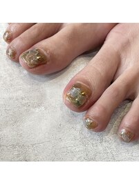 インクネイル×秋ネイル