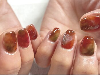 秋色ニュアンスネイル