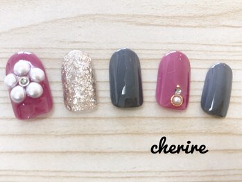シェリール 北千住(Cherire)/お花パールワンカラーアート☆