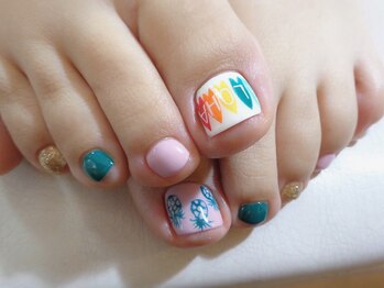 アミュリー ネイル アトリエ(Amury nail atelier)/ALOHAハワイ♪フットネイル
