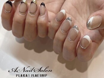 エーネイルサロン プラーカ本店(A-Nail Salon)/モノトーンフレンチ