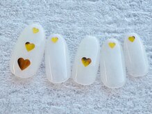 カトルナフ(quatre fois neuf)/ハートホロのバレンタインネイル