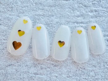 カトルナフ(quatre fois neuf)/ハートホロのバレンタインネイル