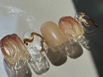 アオ 渋谷(ao.)/オレンジネイル