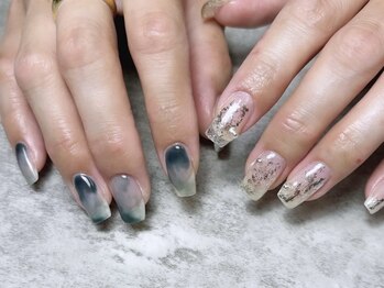 夏/ニュアンス/クリアネイル