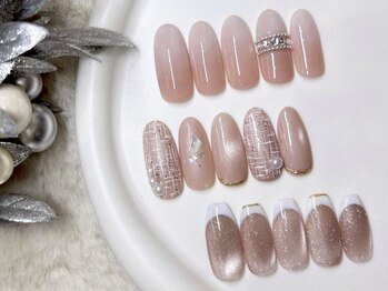 リッシュ(RICHE)の写真/パラジェル認定サロン/シンプル可愛いnailはRICHE♪ちゅるんと水光ネイル/ツイードネイル/ベイビーブーマー