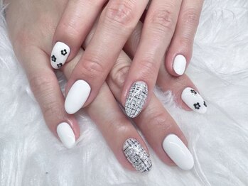 ビルドアップビューティー(Build Up Beauty)/ツイード柄ネイル 上品ネイル