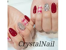 クリスタルネイル イオンモール広島府中店(CRYSTAL NAIL)/チェック×埋めつくし