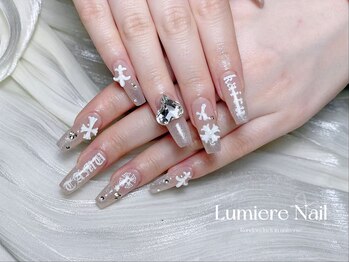ルミエール ネイル モンナカ(Lumiere Nail Monnaka)/オンブレフレンチ/冬ネイル