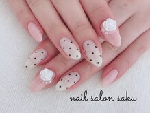 サク(saku)/持ち込み/ワンホン/ドット/薔薇