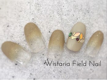 ウィスタリアフィールドネイル MONAD店(WISTARIA FIELD)/リーフホロ グラデーション