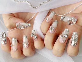 ビジュー　敷き詰め　韓国風