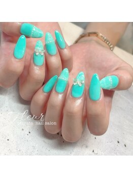 フルール(fleur)/ティファニーブルー×レース