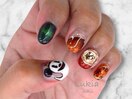 ガチャガチャ　ハロウィンネイル