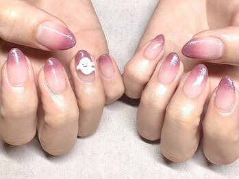 パープルの爪屋/グラデションネイル♪おばけ