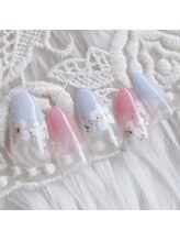 たゆ ネイル(たゆnail)/パラジェル花フレンチネイル