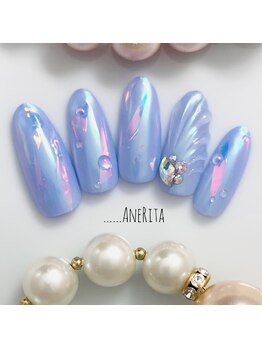 ネイルサロン アンリタ(nail salon AneRita)/水滴キラリ☆貝殻ネイル