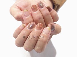 秋カラーネイル