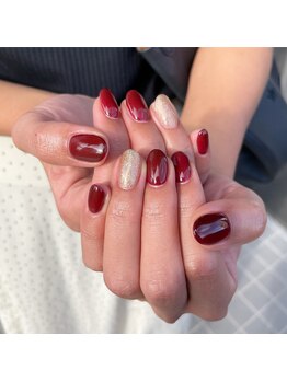 ミントリーフ バイ リート(Mint leaf by Reat)/ボルドーネイル