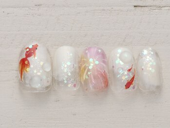 ノーネイル アゲオ イオンモール上尾(NO NAIL AGEO)/夏風情ネイル ￥4990