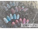 マグネット×夏ネイルフィルイン