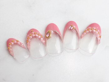 ネイリス(NAILISS)/フレンチ/パール/ピンク/上品