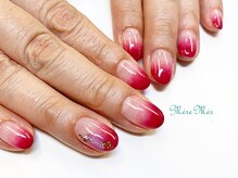 メールメール 和光市本店(MereMer)/赤色グラデーションネイル 