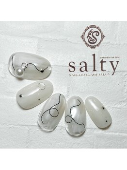 ネイルアンドアイラッシュサロン ソルティ 寺田町(salty)/ニュアンスネイル