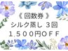 【3回券★¥1,500オフ】シルク蒸し40分×3回 ¥18,000→¥16,500