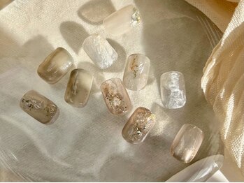 ノンチェ 西宮北口(Nonche)の写真/【毎月アップされるマンスリーデザインが狙い目！】上品・美フォルムなニュアンスネイルはノンチェ☆