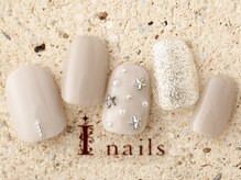 アイネイルズ 町田店(I nails)/シンプルスタースタッズ　7980円