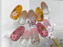 ネイルサロン キャンディネイル(Candy Nail)/お花デザイン￥5500ｂｙ増田