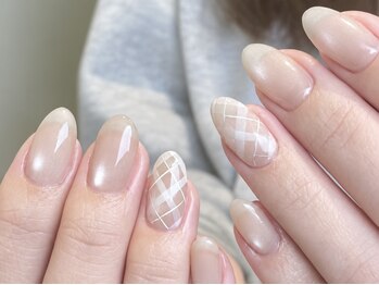 アース ネイルアンドアイラッシュ 甲府昭和店(HAIR & MAKE EARTH Nail&Eyelash)/チェックデザイン