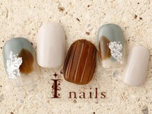 アイネイルズ 町田店(I nails)/塗りかけぷっくり縦ボーダ7480円