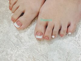フット　フレンチネイル