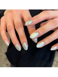 キラキラワンカラーネイル☆