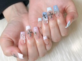 ★ブルー×ピンクフレンチ★