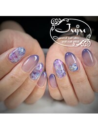 紫陽花ネイル