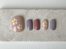 カラ ネイル 中津店(calla nail)/春カラー×5枚花