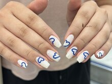 アイネイルズ 四条河原町店(I-nails)/ぷっくりブルーハートネイル
