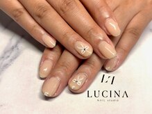 ネイルスタジオ ルキナ(LUCINA)/h-10 大人可愛いリボンネイル